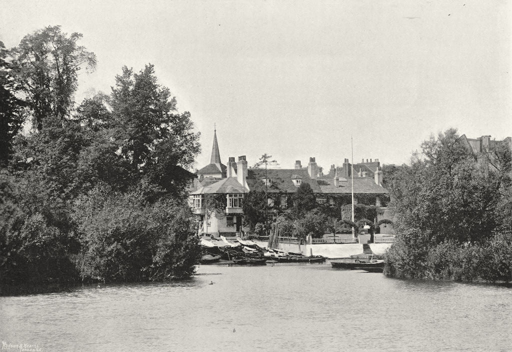 SURREY. Thames Ditton 1897 old antique vintage print picture